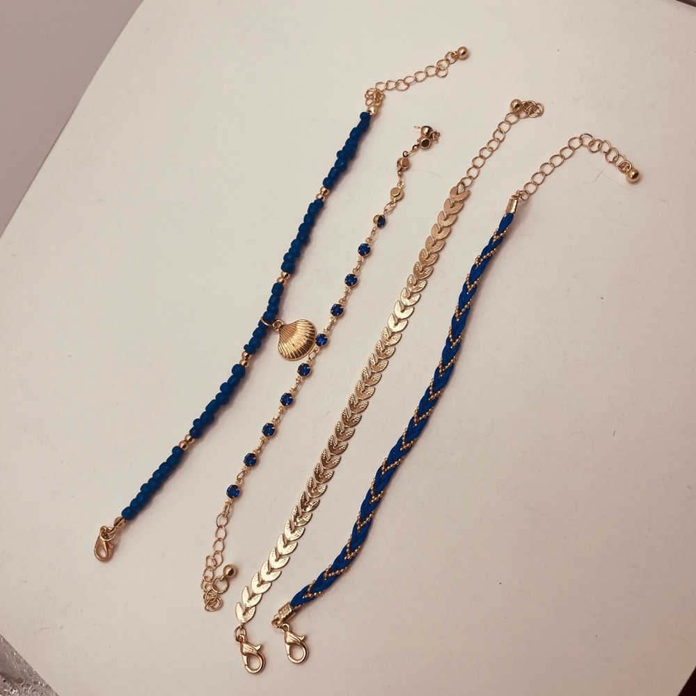 Set bracelet for women hip hop design 4 pieces